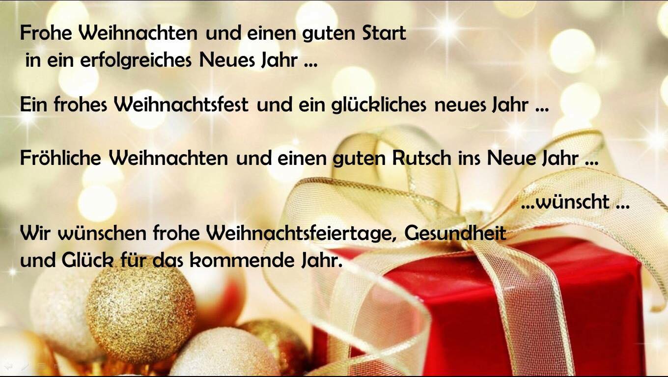 Życzenia Bożonarodzeniowe po niemiecku, Weihnachtswünsche