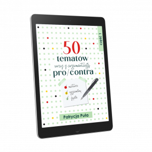 E-book "50 tematów pro/contra wraz z argumentacją"