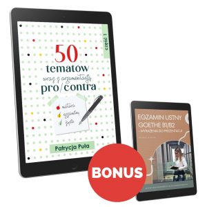 E-book "50 tematów pro/contra wraz z argumentacją" + BONUS