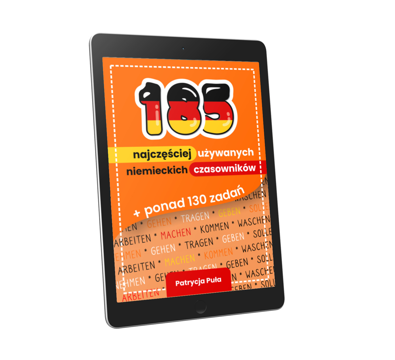 E-book „185 najczęściej używanych niemieckich czasowników” + 130 ćwiczeń i odpowiedzi